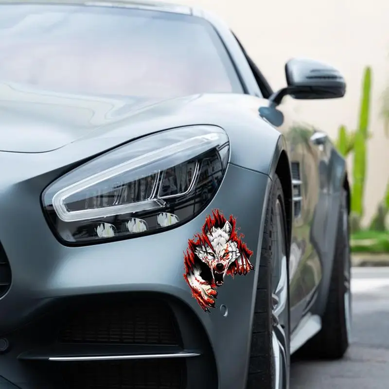 Autoaufkleber Wolf – 25cm Reflektierend & Wasserdicht, Personalisierte 3D Aufkleber Für Auto, Fahrrad & Mehr