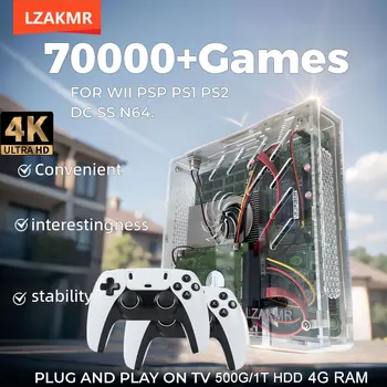 NUOVA Super Console U7 Plug and Play su TV, HDD da 500GB, 70000+ Giochi Retro, Windows 11, 4GB RAM, 80 Emulatori per Wii, PS2, SS, DC, PSP, GAMECUBE