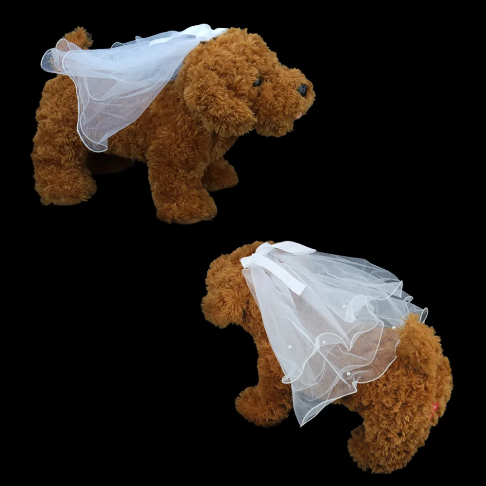 Title 10, Wedding Pet Bow Headdress Veil Dog Bandana Cat ...