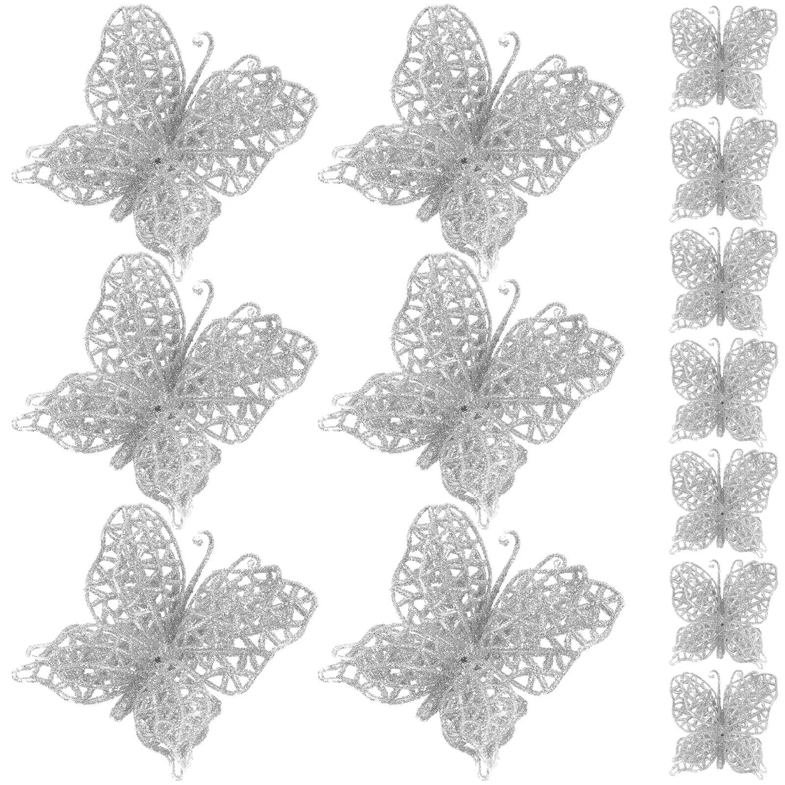 

24 Pcs Ornaments Christmas Gold Butterfly DIY Butterflies Fake Party Decor Decorative Tree