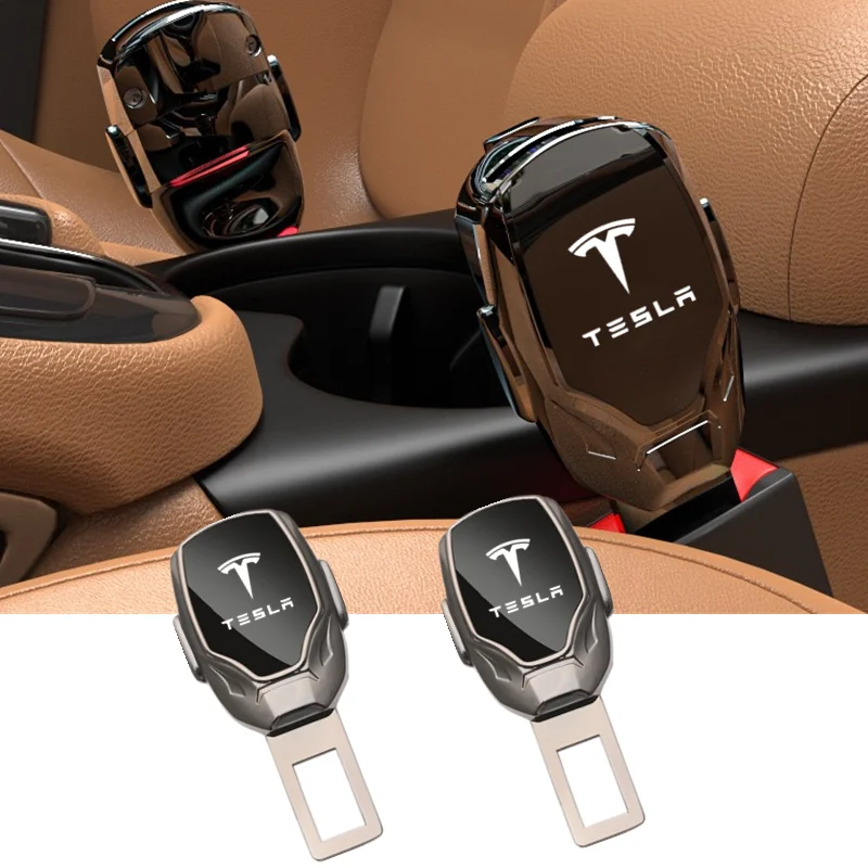 Car Safety Belt Extension Device Extension Fixed Buckle Shockproof Plug Lock Buckle For Tesla Model 3 Model X S Y seat belt extender