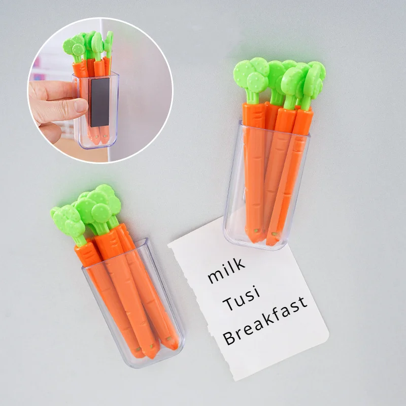 Bag Clips Portable Food Snack Bag Sealing Clamp Carrot Shape Food Fresh Keep Organizer Sealing Clips Kitchen Storage Tools 5pcs