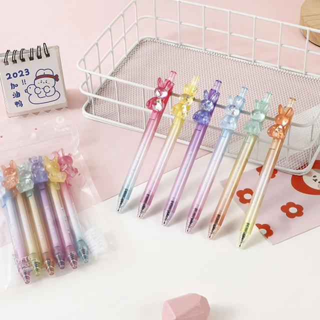 Cute Gel Pens 0.5mm Creative Diamond Pens Kawaii Colored Plastic Neutral  Pens For Kids Writing School Office Supplies Stationery - AliExpress