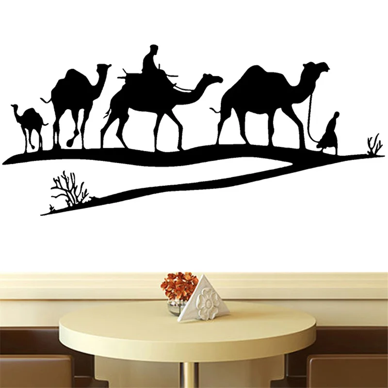 Desert by Camel Wall Decals Vinyl Wall Sticker Interior Home Decor Vinyl Art Decor Bedroom Living Room
