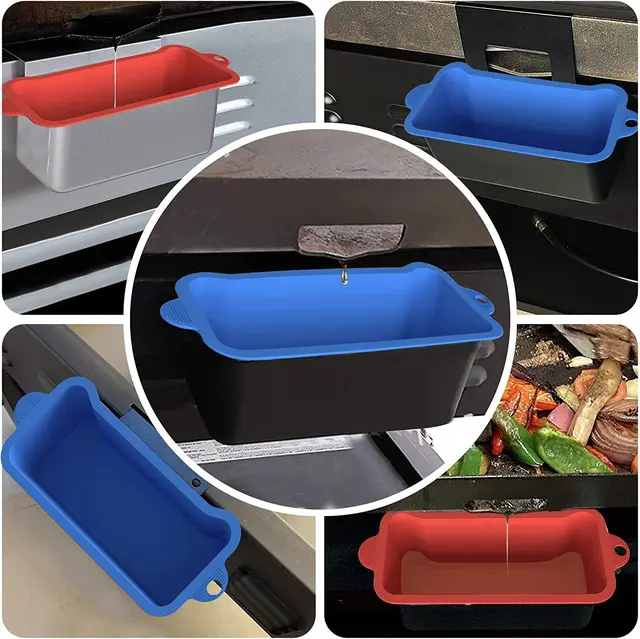 Szilikon Grill Csepegtető Serpenyő Csere A Blackstone Sriddle Zsír Fogó Újrahasznosítható Mosható Zsírpohár Bélés Bbq Sütés Főzés - Image 4