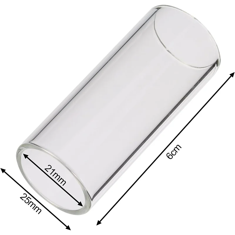 6CM Clear Glass Finger Slide for String Instruments - Guitar & Ukulele Accessory