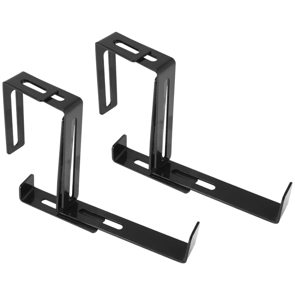

1 Pair Hook Trough Plant Pot Hanging Hooks Rail Balcony Planter Holder Brackets Iron Hooks Height Adjustable Hook -S