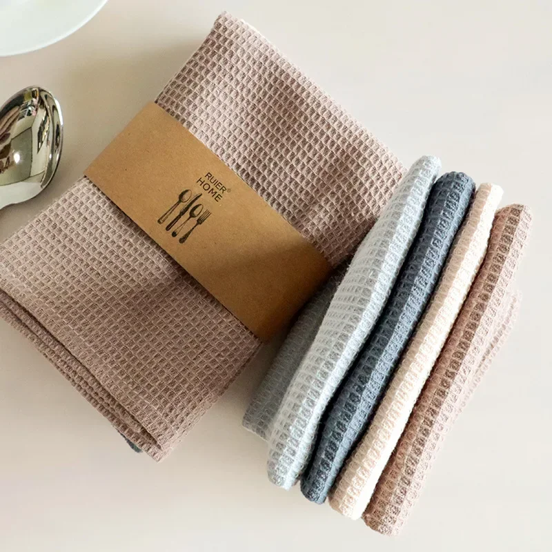 Oversized Waffle Alloy Grey Tea Kitchen Dish Towels, Set of 2 + Reviews