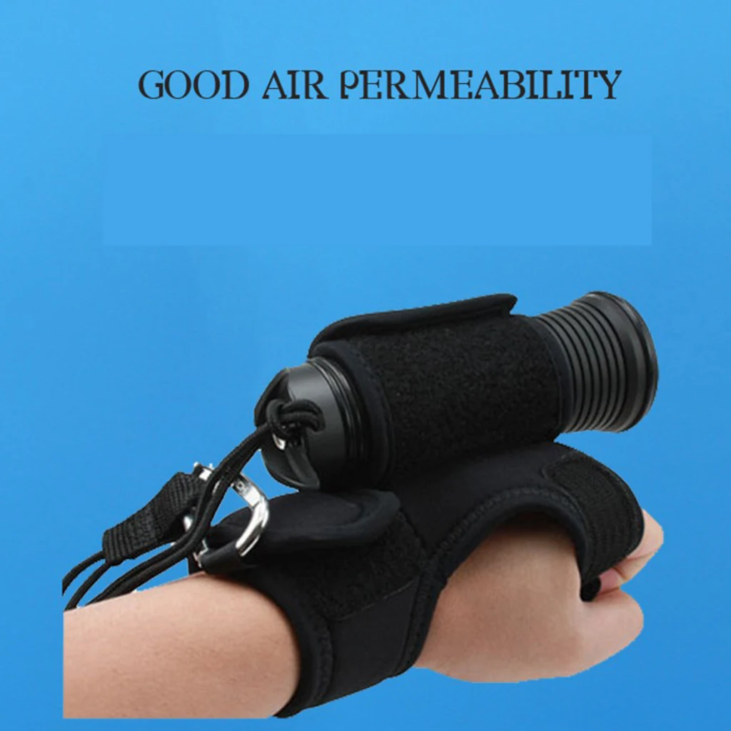 Hand Free Holder Glove for Scuba Diving Torch LED Flashlight Waterproof Corrosion & Abrasion Resistance, scuba diving accessories