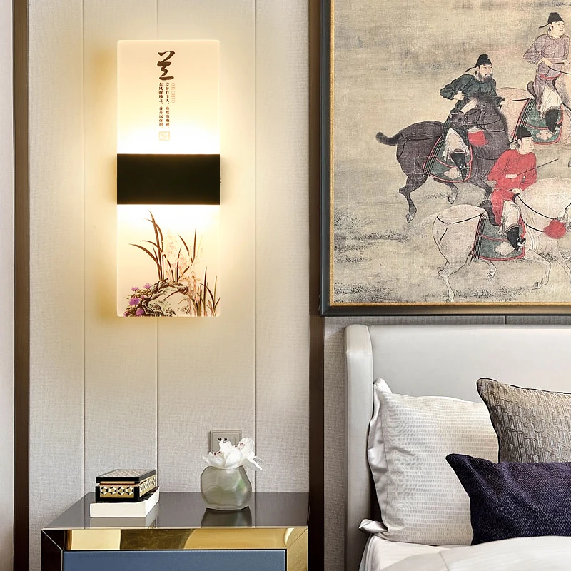 

Wall Lamps Bedroom Modern Simple European Corridor Stairs Living Room Chinese Wall Lamps Very Creative Bedside Lights 85-265V