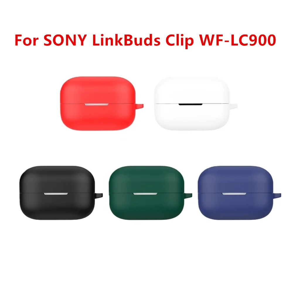 Solid Color Silicone Case for Earphone Protection - Soft, Shockproof Cover for LinkBuds Clip