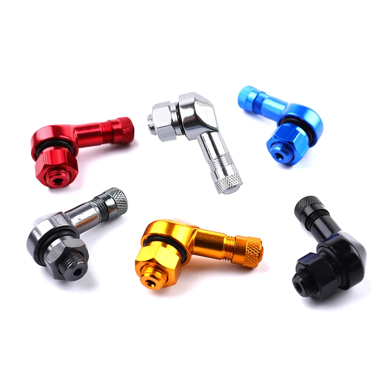 1Pc Motorcycle Rim Tire Accessories Wheels Spare Parts Metal Valve Elbow 90 Degree Angle Motorbike Wheel Tire Valve Stems Part