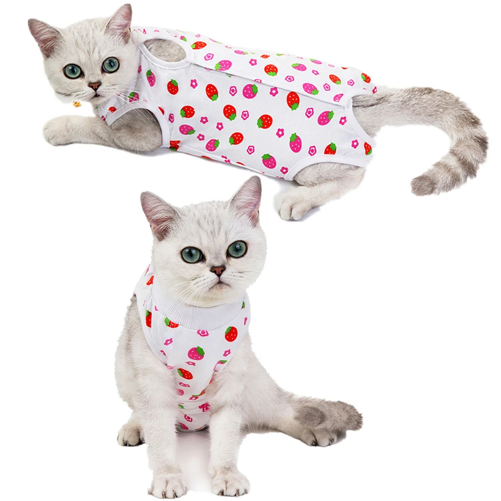 pet clothes Pet Cat Weaning Cotton Clothes for Small Dog Sterilization Jumpsuit Anti-licking Surgery Recovery Care Suit Puppy Kitten Outfits
