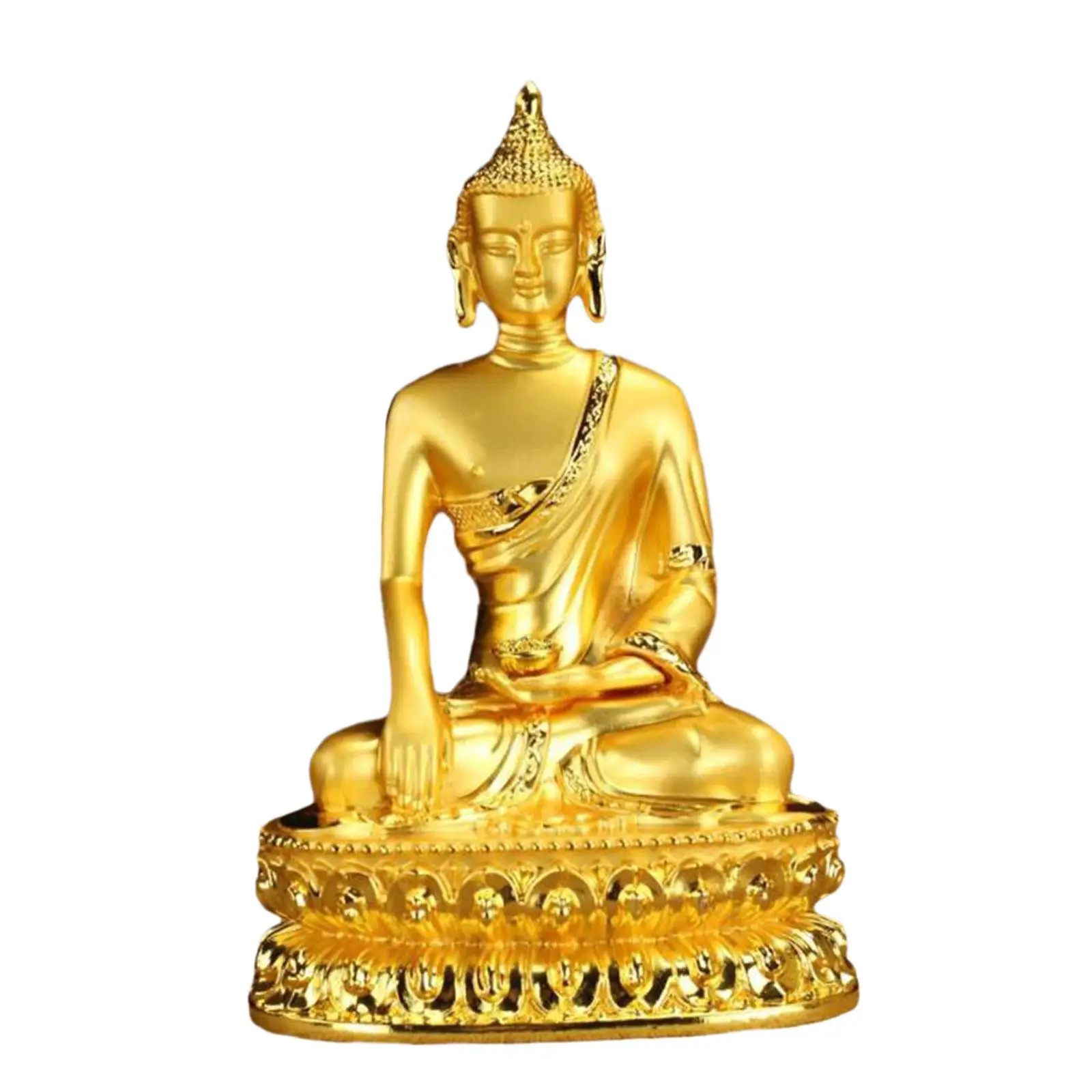 

Thailand Buddha Figurine Art Craft Fengshui Collectibles Figurines Buddha Sculpture for Living Room Temple Bedroom Hotel Decor