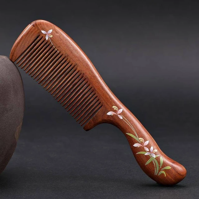 Handmade Wooden Sandalwood Wide Tooth Wood Comb Natural Head Massager Hair  Combs Hair Care Supply 