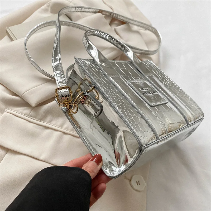 Women's Handle Bag With Stone Pattern Fashion Handbag For Ladies_voghion.com