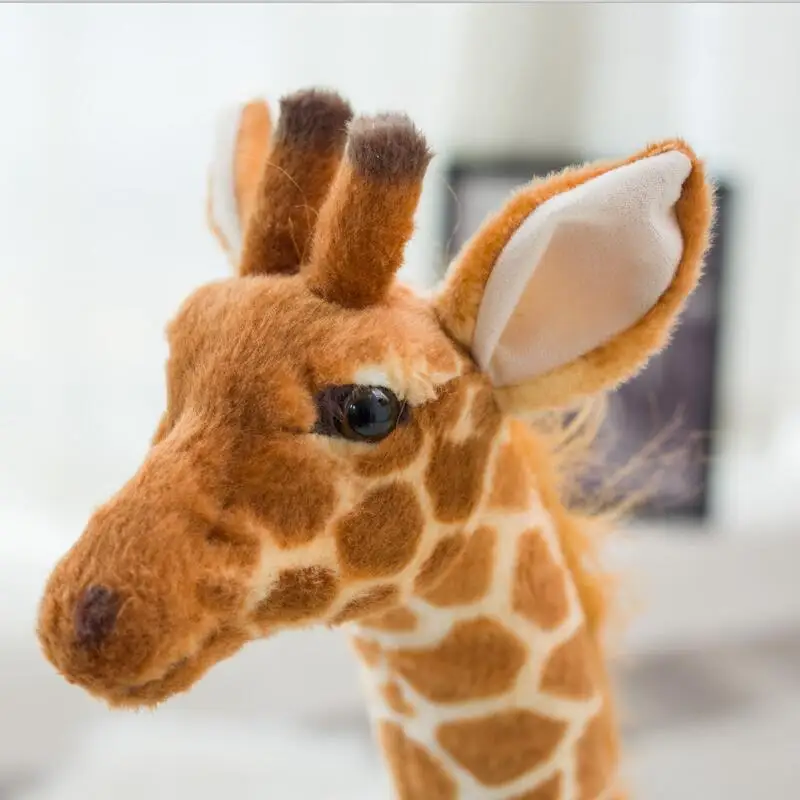 Jouets en peluche de girafe de simulation, animal en peluche mignon, beurre de girafe doux, cadeau d'anniversaire, haute qualité, 140cm 4