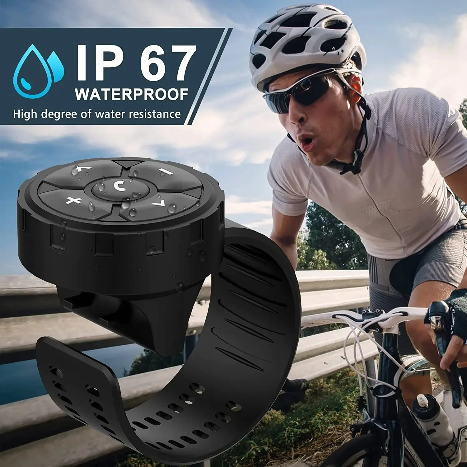 Wireless Bluetooth 5.3 Remote Controller IPX6 Waterproof Wireless Controller for