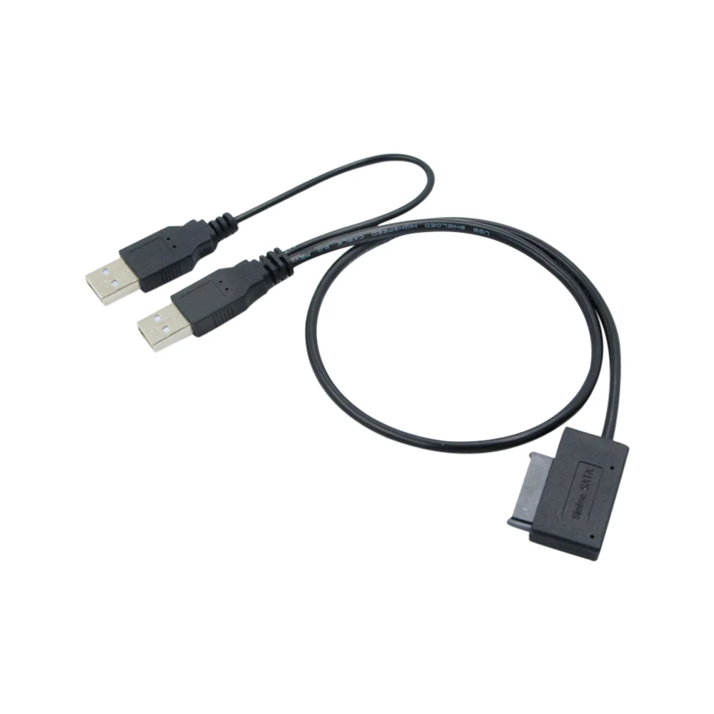 PC 노트북 노트북용 광학 드라이브 케이블, 슬림 라인 슬림 전원 공급 어댑터, USB 2.0-SATA7 + 6 핀 외부 케이블, CD/DVD ROM
