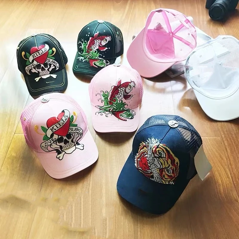 Baseball Caps for men Trucker Hats Hardy Skull Head Tiger for women decorate Spring Summer  keep warm hat gorras para hombres
