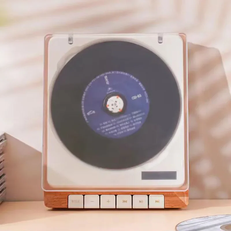 

High-end Wooden Fever CD Player Wireless Bluetooth Digital Optical Output Music Retro Walkman Built-in Battery USB Music Player