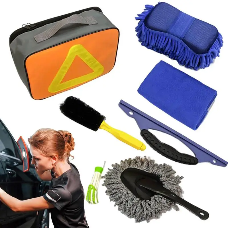 

Detailing Brush Set For Vehicle Air Conditioner Vents Towel Polisher Car Auto Detailing Car Buffing Sponge Pads Kit For Vehicles