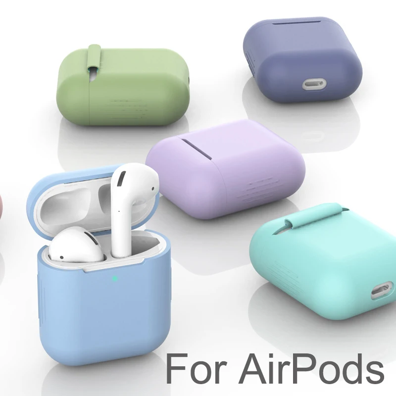 

Silicone Case Protective Cover for Apple AirPods TPU Earphone Soft Silicone Cover for Air Pods 2 Cases