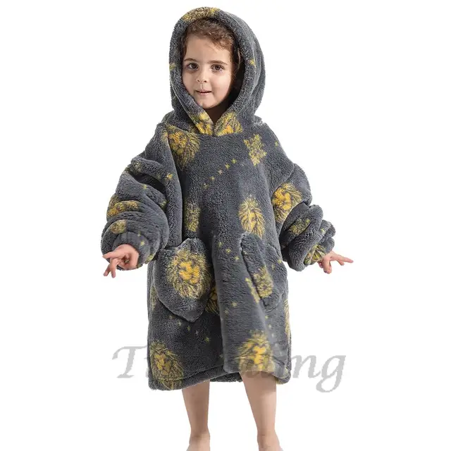 Kids Blanket Hoodie PAVILIA Blanket Hoodie For Women Teal, Sherpa - View #4