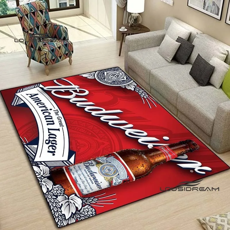 Classic Budweiser Beer carpet and rug modern bar living room bedroom Large area soft carpet study porch bedside non-slip mat 4