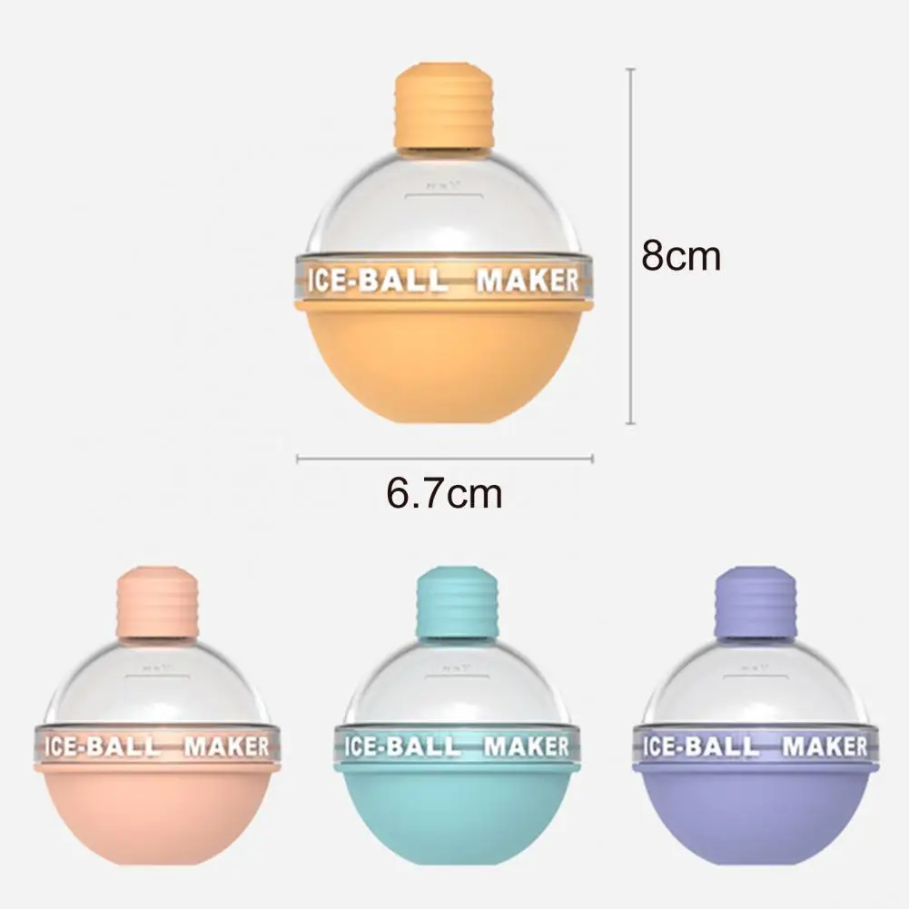 Useful Ice Tray Portable Ice Cube Mold BPA Free Visible Freezer Safe Ball Mold