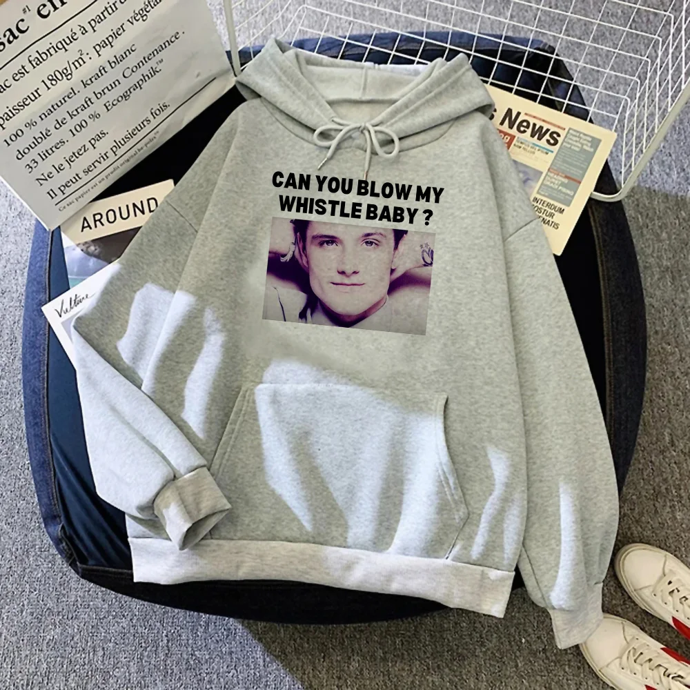 조쉬 허처슨 여성용 후드티, 빈티지 고딕 애니메이션 플리스 후드 셔츠, 여성 애니메이션 풀오버 당김