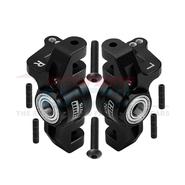 GPM Racing Aluminum Front Bulkhead For Losi 1:10 Lasernut, Tenacity - 7075 Aluminum With Bearings