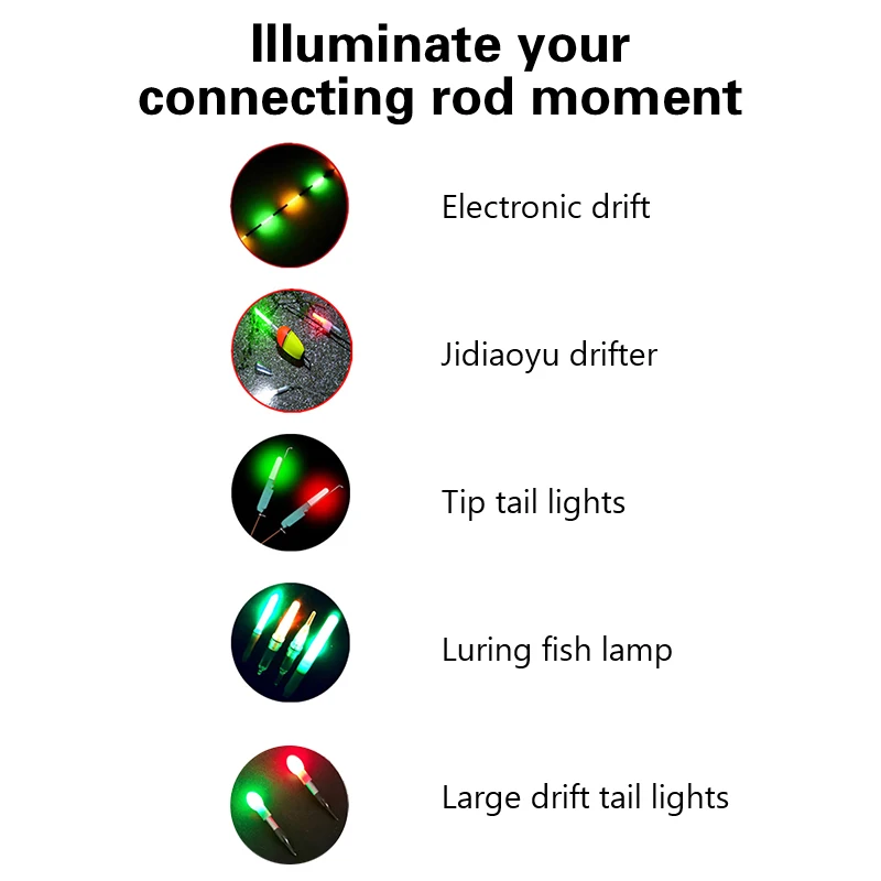 5PCS YK CR425 Float Tools Luminous Lake River Fishing Buoy Electric Floats Bobber Tools Tackle Night Fishing Accessories