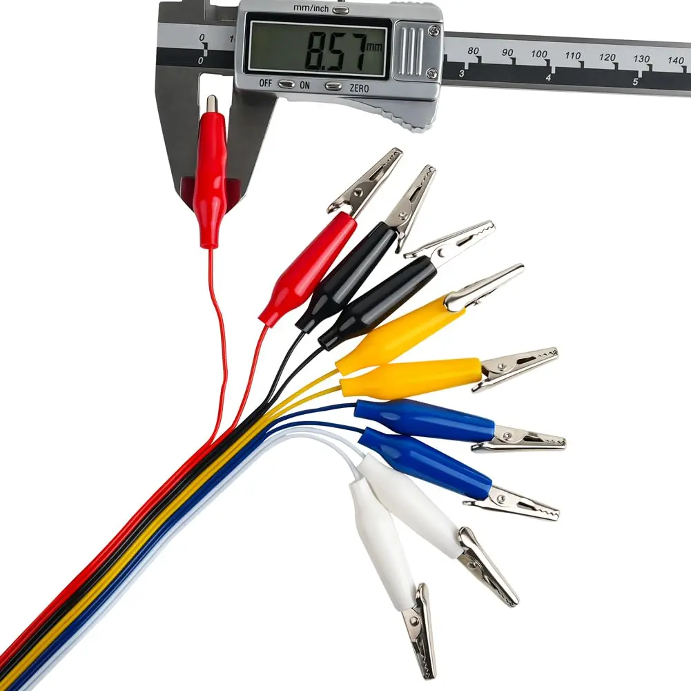Alligator Clip to Breadboard Jumper Wire Test Lead Dupont Cable 10pin 20cm Male Female for Arduino Microbit Nano LED Strip alligator clips test leads test cable lead test lead wire test lead cable test cable