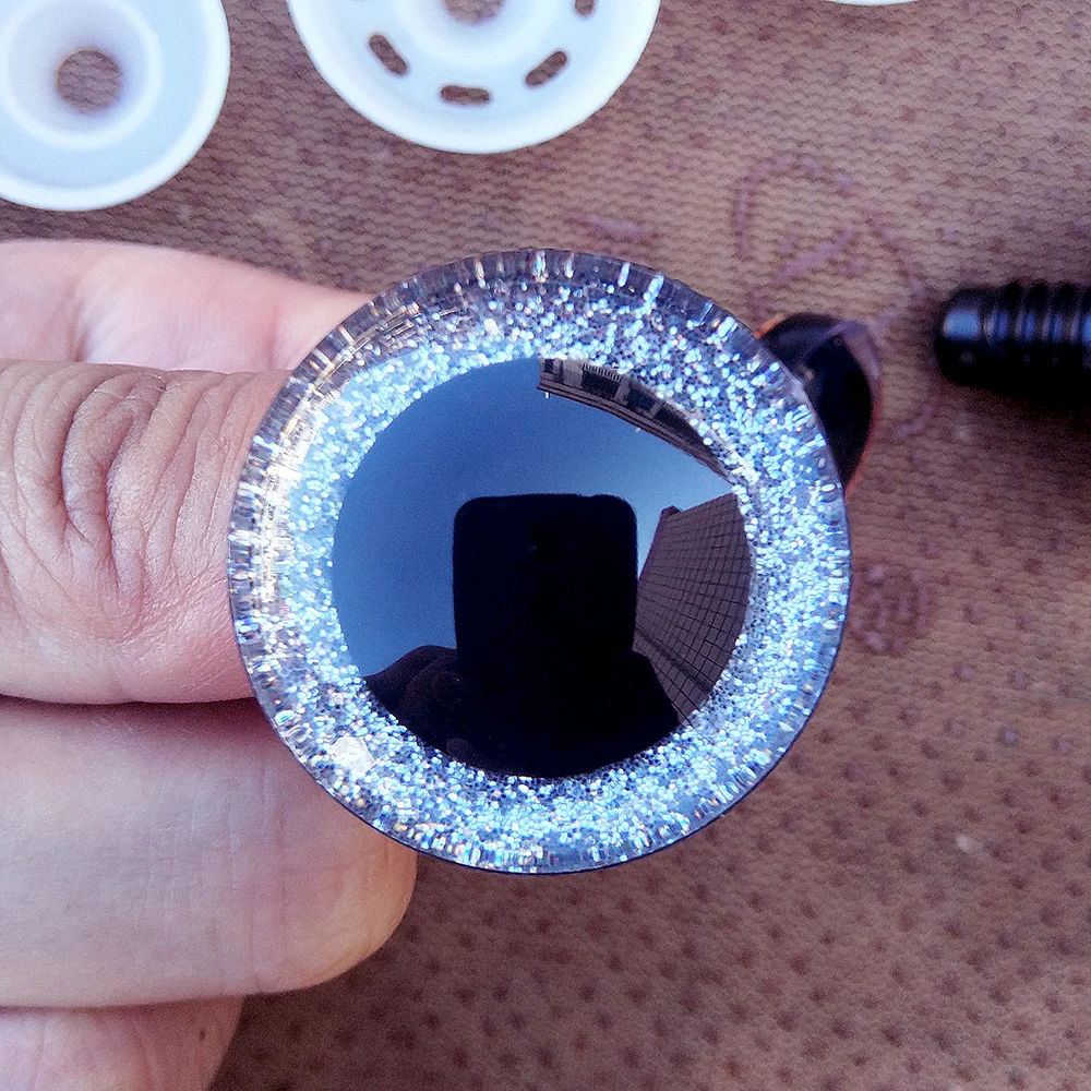 20pcs Diy Glass 3D Plastic Safety Eyes For Toys Glitter Amigurumi Large For Crochet Knitting Doll 9/10/12/14/16/18/20/25/30/35mm 5