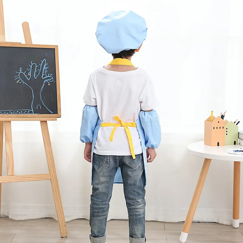 Children's Apron Waterproof Painting Studio Drawing Art Printed Feeding Coverall Baby Eating Coverall Clothing