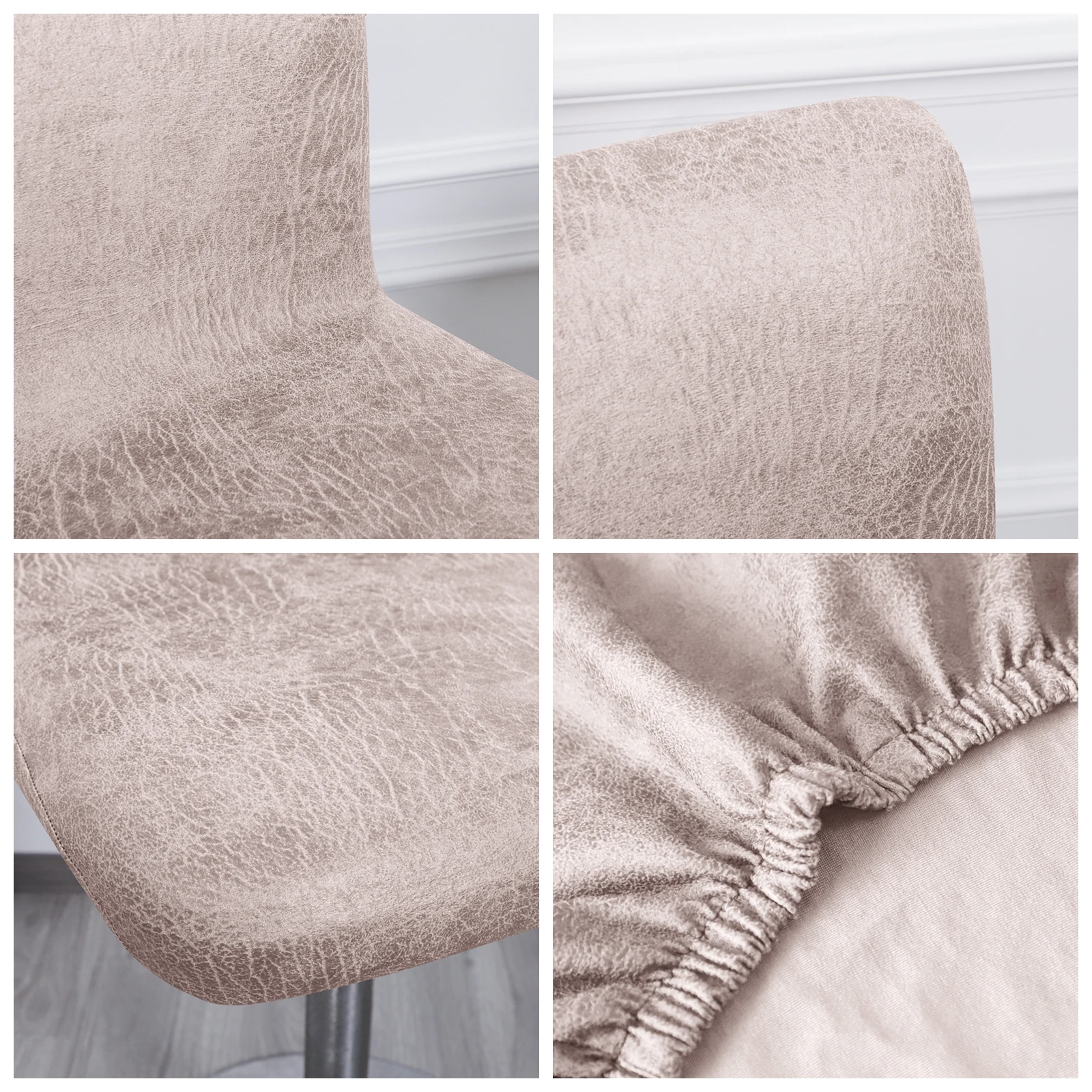 Bar Chair Cover Short Back Bar Stool Seat Covers Slipcovers Hotel Banquet Stretch Thick New Fabric Small Size Chair Case 4