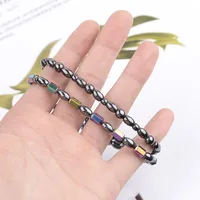Wholesale Anklet Black Magnetic Bracelet Gallstone Jewelry Manufacturer Care Natural Fashion Elastic for Men and WomenCharm Gift - Image 4