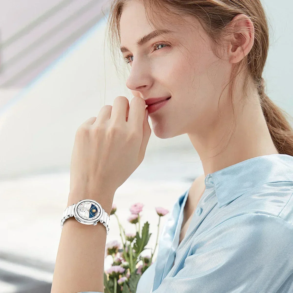 Elegant 18mm Ceramic Strap for Smartwatch - Premium Wristband Accessory