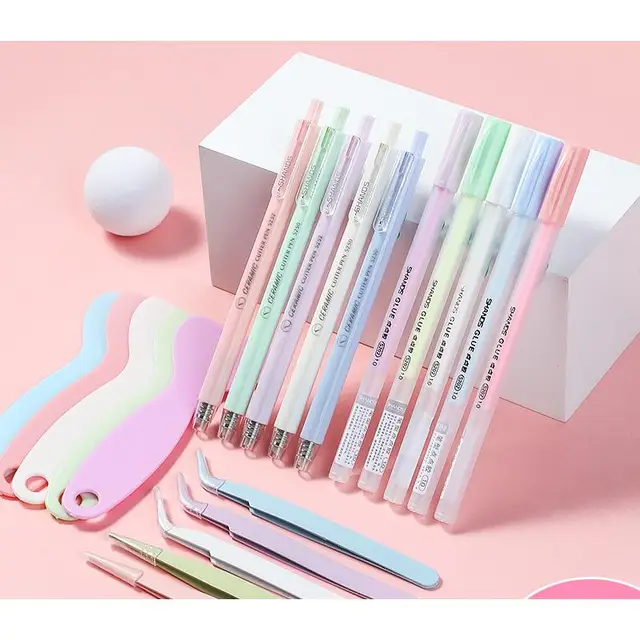 4 Db/Beállított Csipeszes Ragasztó Tollfaragó Késtes Folyóiratkészlet A Scrapbooking Diy Kreatív Művészeti Kézműves Munka Aranyos Levélpapírok Vágása - Image 3