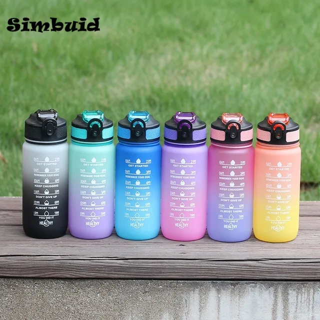 1pc 600ml Motivational Water Bottle Sports Water Cups Portable Drinking Cups Summer Drinkware For Outdoor Camping Hiking Fitness 5
