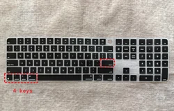 Silicone Keyboard Cover Skin for Magic Keyboard with Touch ID and Numeric Keypad (Black)