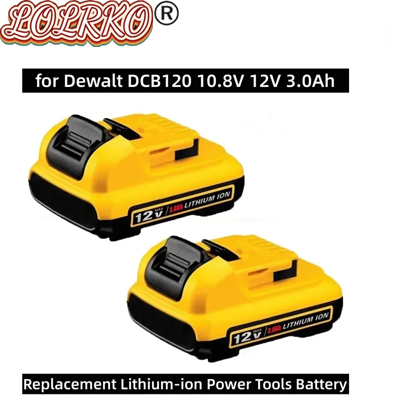 

Сменный литий-ионный аккумулятор для Dewalt DCB120, 12 В, 3,0 Ач, DCB123, DCB125, DCB124, DCB122, DCD710, аккумуляторы для электроинструментов, 12 В
