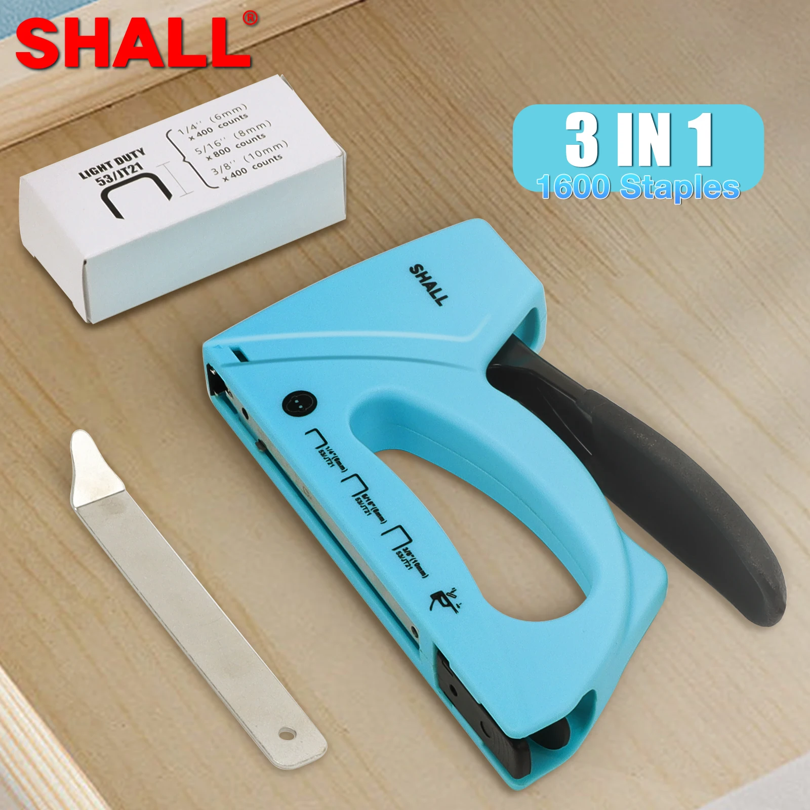 SHALLLightDuty3in1NailGunforWoodStapleGunwith1600pcsJT21
