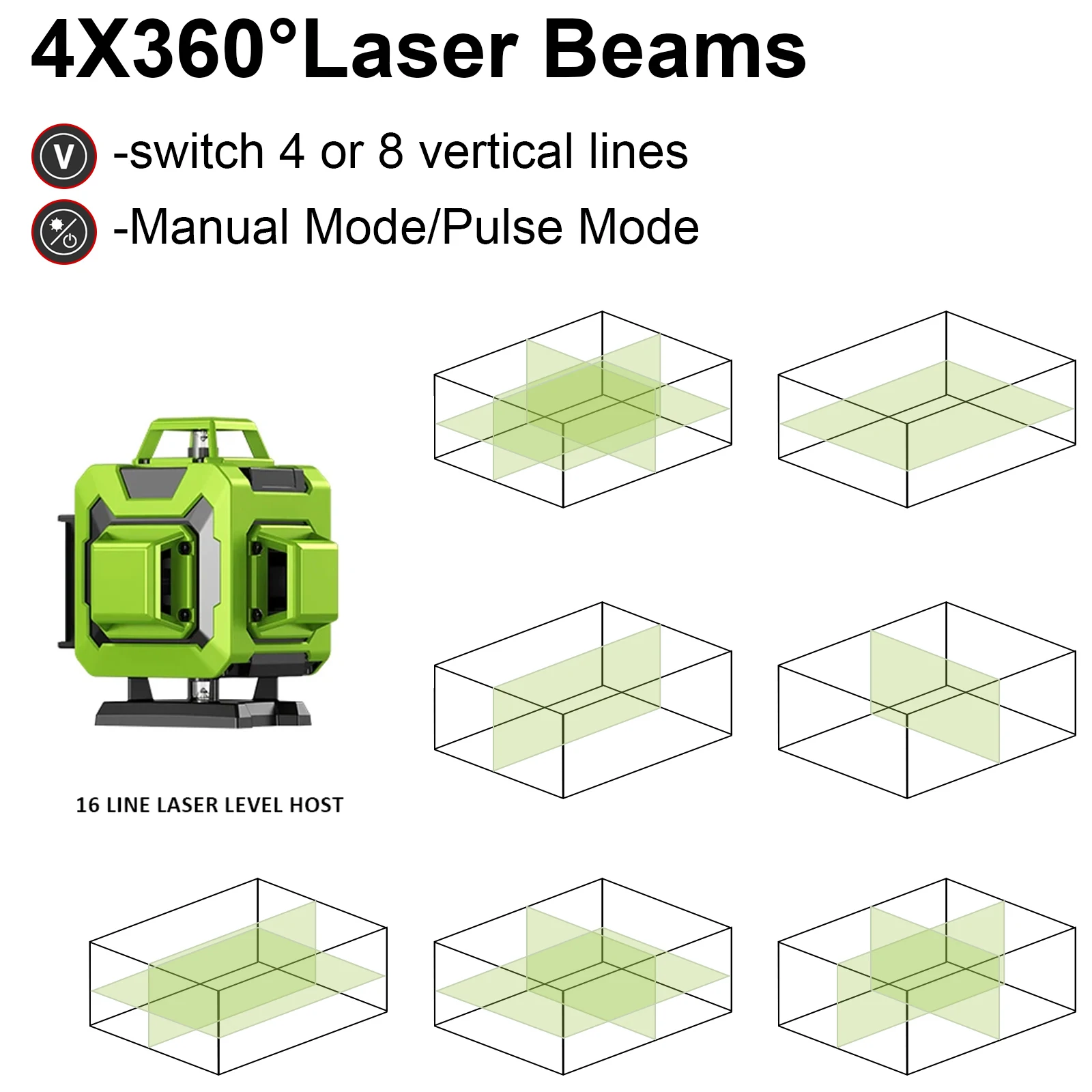 Description Picture 3 of itemLfine 4D 16 Lines Laser Levels with Tripod and Suitcase Horizontal And Vertical 360°Self-leveling Professional Laser Level Tool