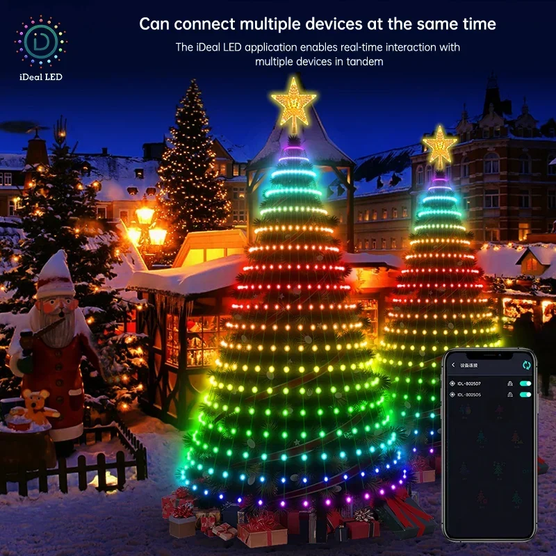 thumbnail image 4 of Guirnalda de luces LED de 400 LED para árbol de Navidad, control por aplicación, guirnalda de hadas para decoración de habitación, regalo de Año Nuevo, 4 of 5