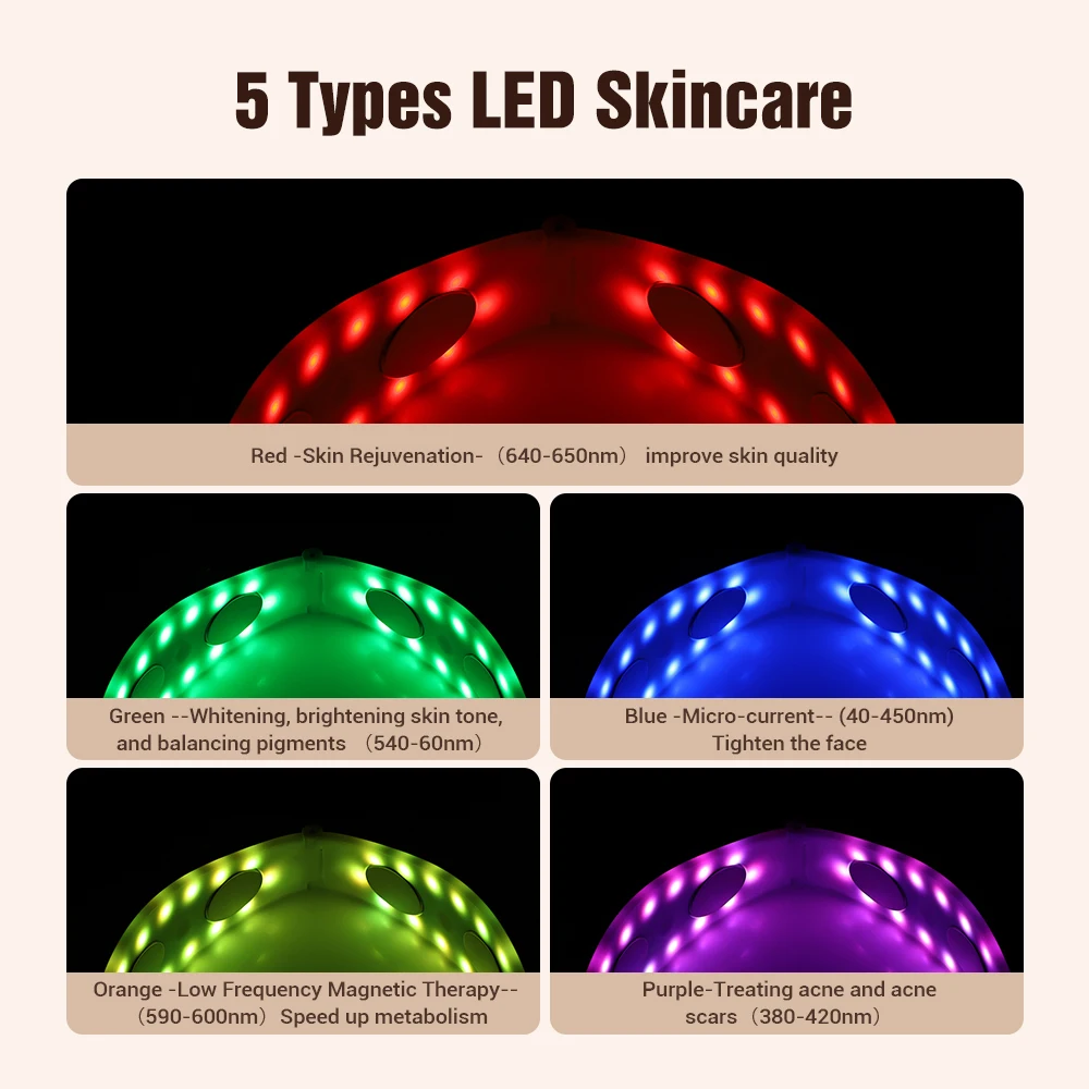 EMS Microcurrent Facial Lifting Device LED Photon Therapy Face Slimming Vibration Massager TENS Pulse Massage Beauty Device