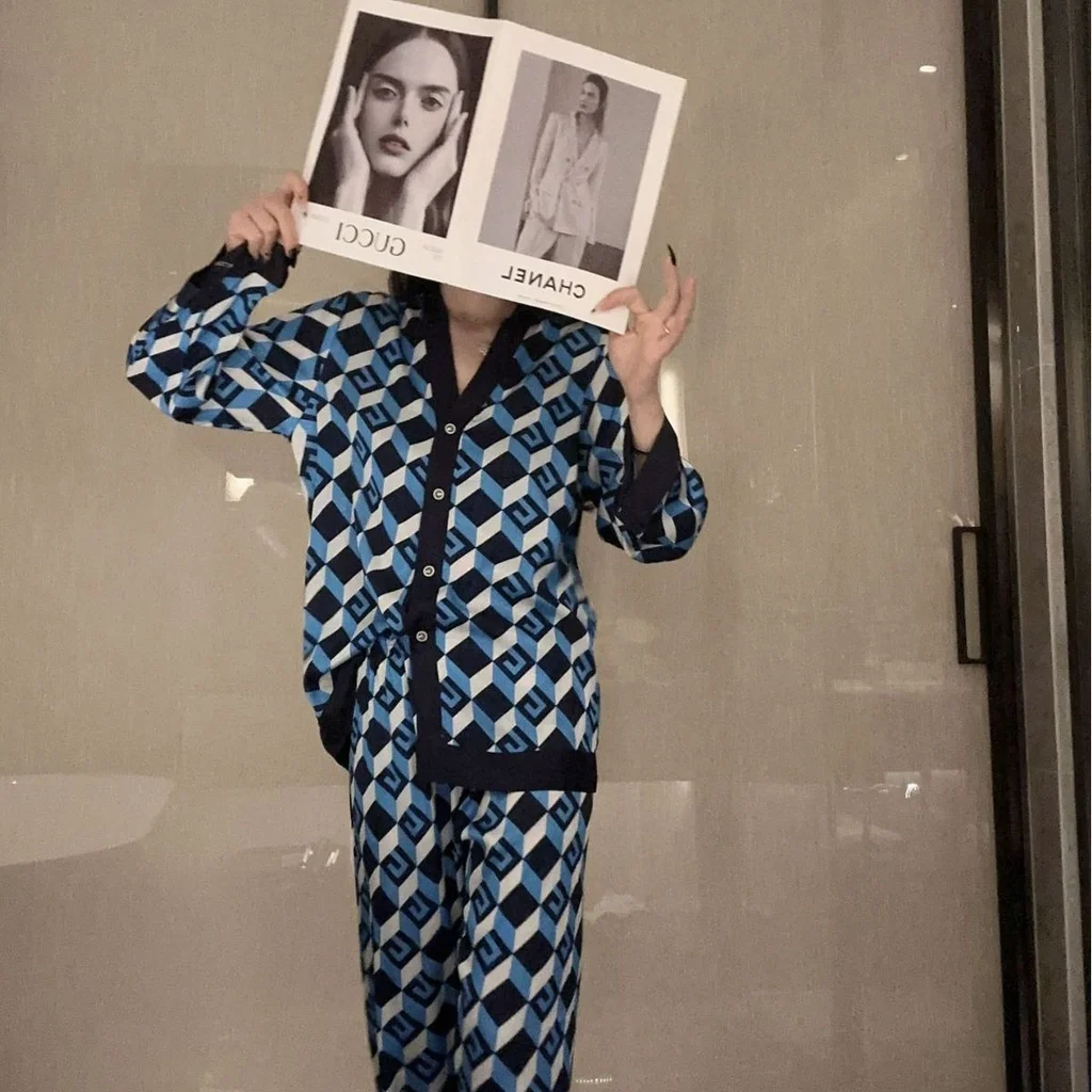 Azure Elegance Women Pajama
