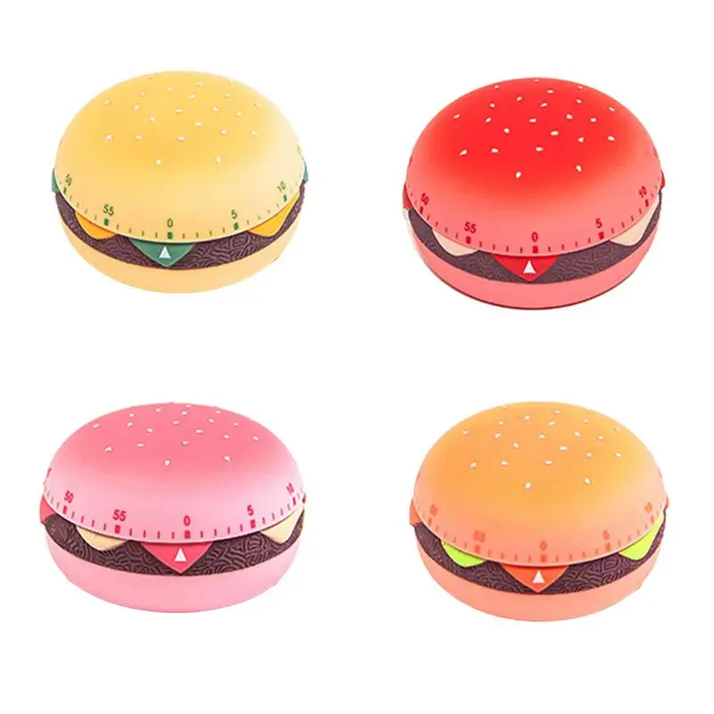 

Kitchen Timer Hamburger Shape Kitchen Cooking Reminder Creative Cute Countdown Mechanical Timer Alarm Clock Cooking Gadgets