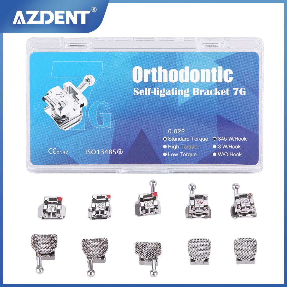 AZDENT Staffe Ortodontiche Autoleganti Dentali Bretelle Rosso MBT - Foto 10